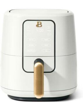 3 Qt Air Fryer with TurboCrisp, Nonstick Ceramic Coating, White Kitchen